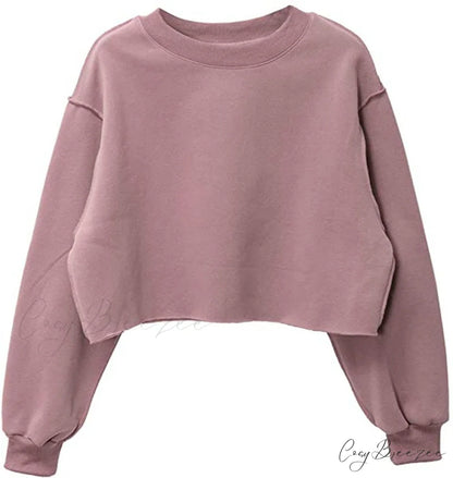 Arm Loose Hoodie Oversized Size Crop Fit - Long Cotton Harajuku - Streetwear Casual - Plus - Women’s Pullover Ropa