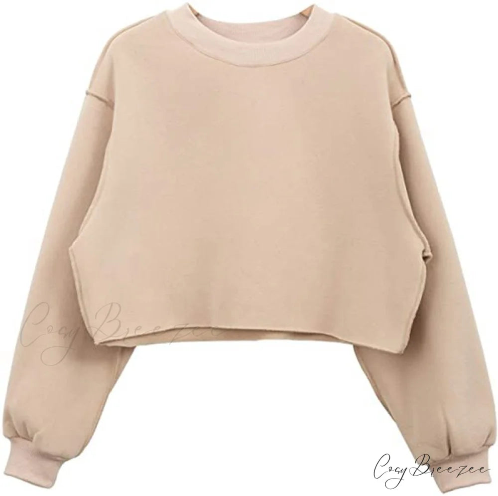Arm Loose Hoodie Oversized Size Crop Fit - Long Cotton Harajuku - Streetwear Casual - Plus - Women’s Pullover Ropa