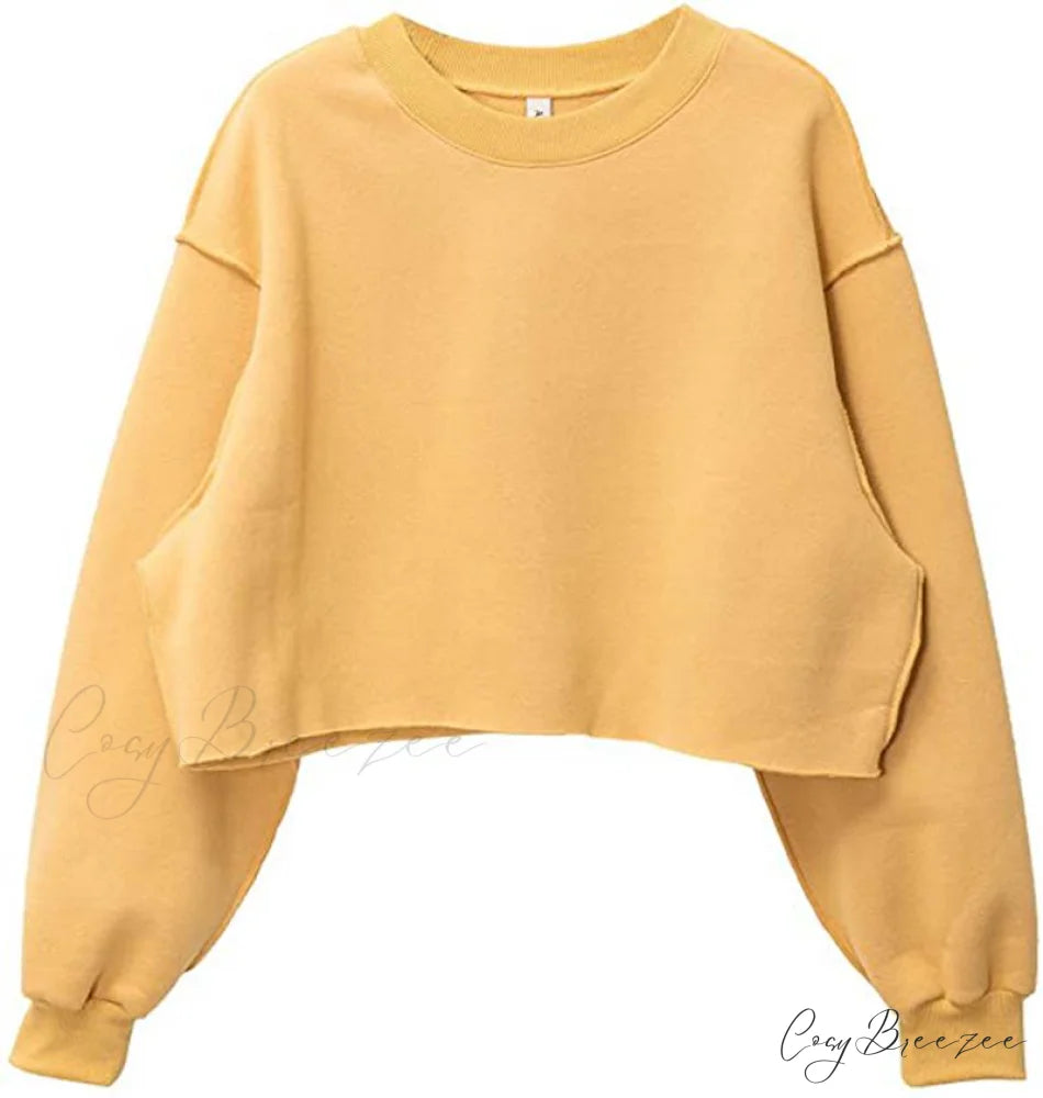 Arm Loose Hoodie Oversized Size Crop Fit - Long Cotton Harajuku - Streetwear Casual - Plus - Women’s Pullover Ropa
