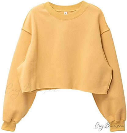 Arm Loose Hoodie Oversized Size Crop Fit - Long Cotton Harajuku - Streetwear Casual - Plus - Women’s Pullover Ropa