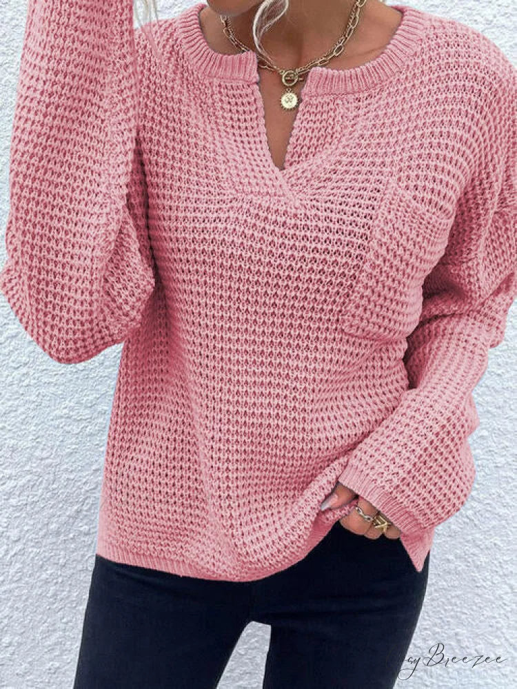 Arm Notched with Long Sweater Detail