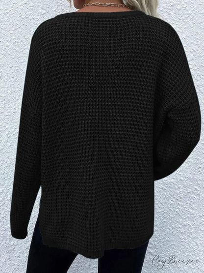 Arm Notched with Long Sweater Detail