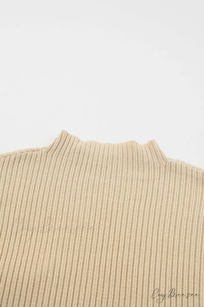 Arm Oatmeal Brief Knit Patch Ribbed with Sweater Pocket