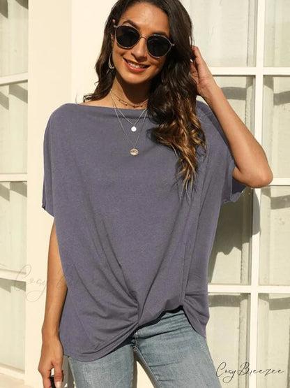 Arm One Brief Shoulder Tee Charcoal / S