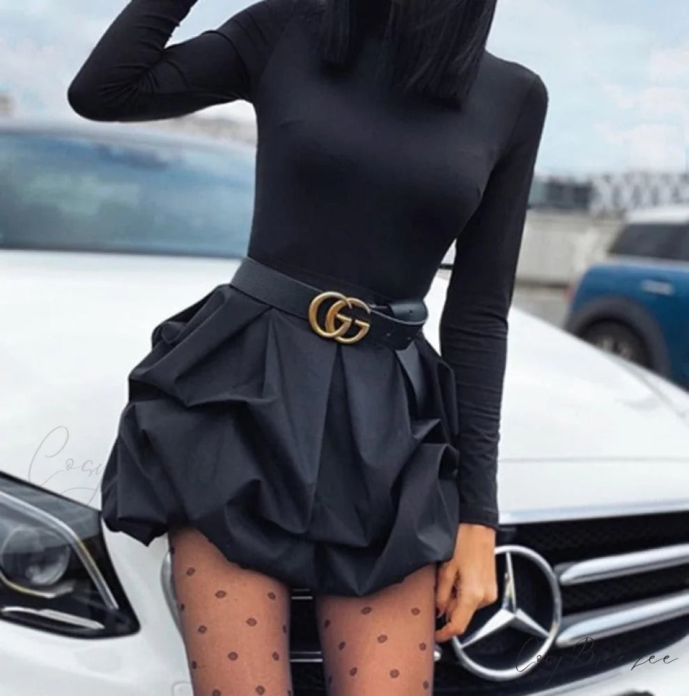 Arm Party - Bud Long - Solid Mini - Gown Black Gown Women’s black / S