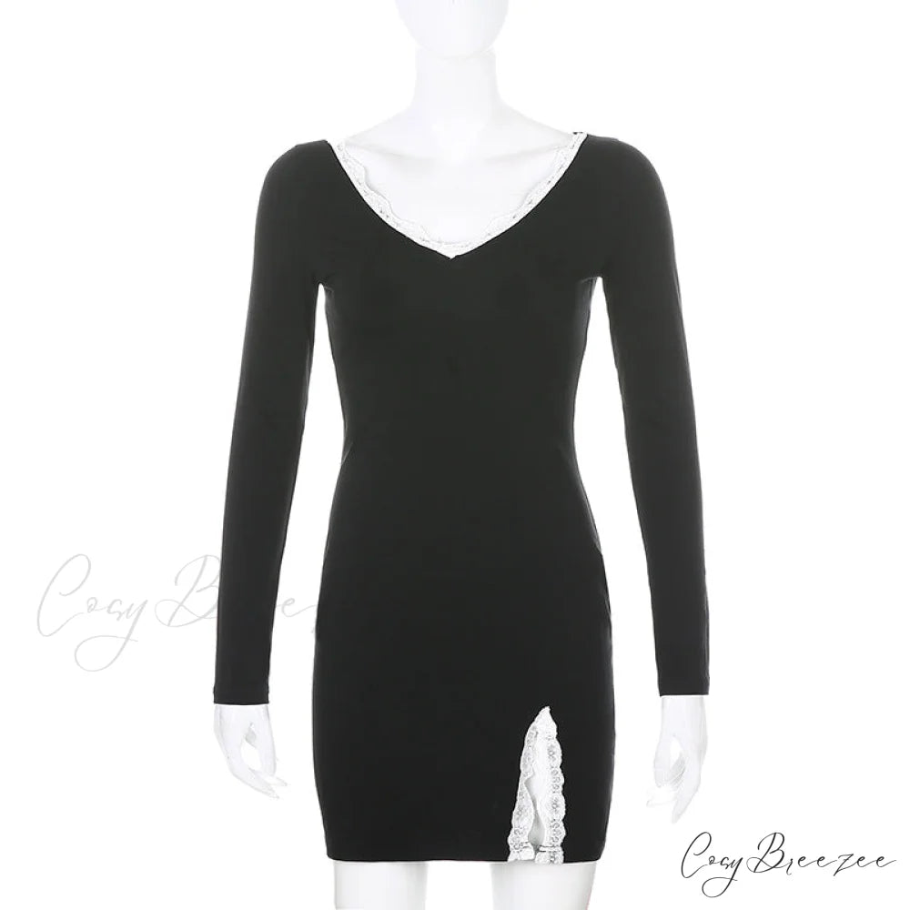 Arm White Party Long Winter Lace Split Gown Solid New Arrivals Dresses Black Vestidos