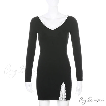 Arm White Party Long Winter Lace Split Gown Solid New Arrivals Dresses Black Vestidos