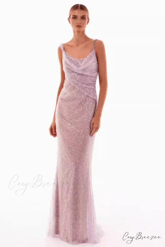 Artemesia Sequin Stylish Backless Maxi Dress