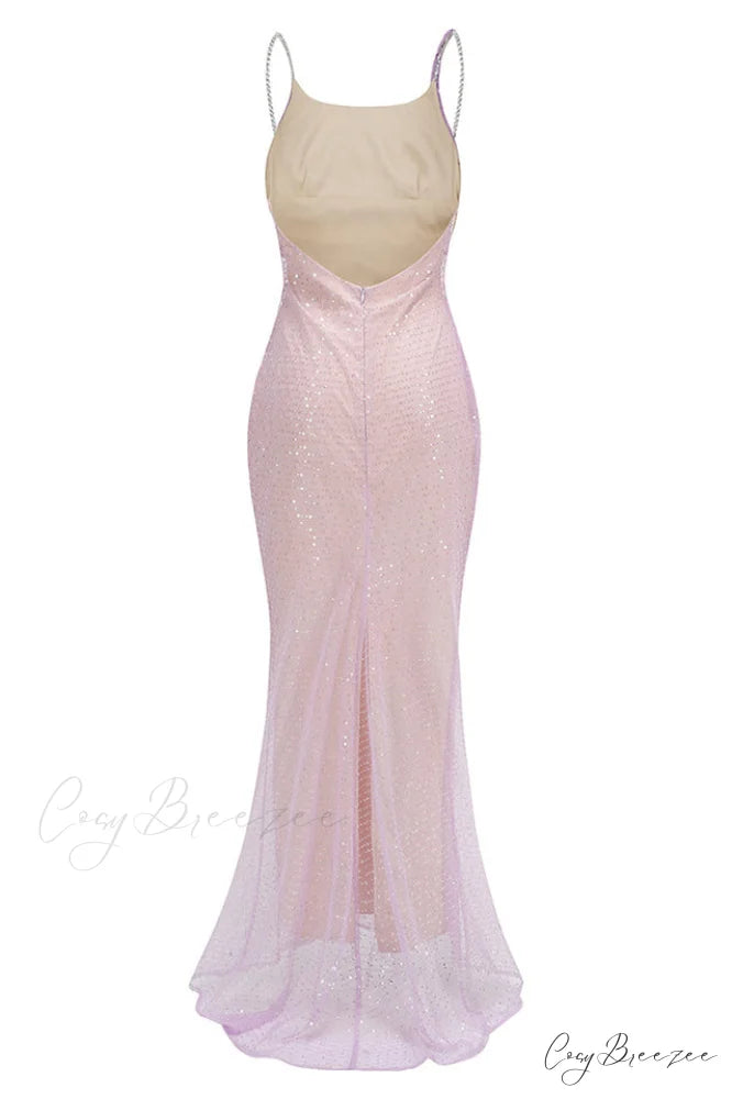 Artemesia Sequin Stylish Backless Maxi Dress