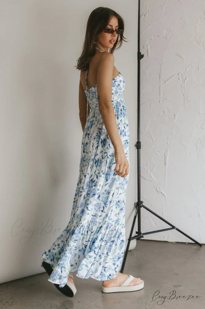 Asiah Halter Stylish Neck Maxi Dress