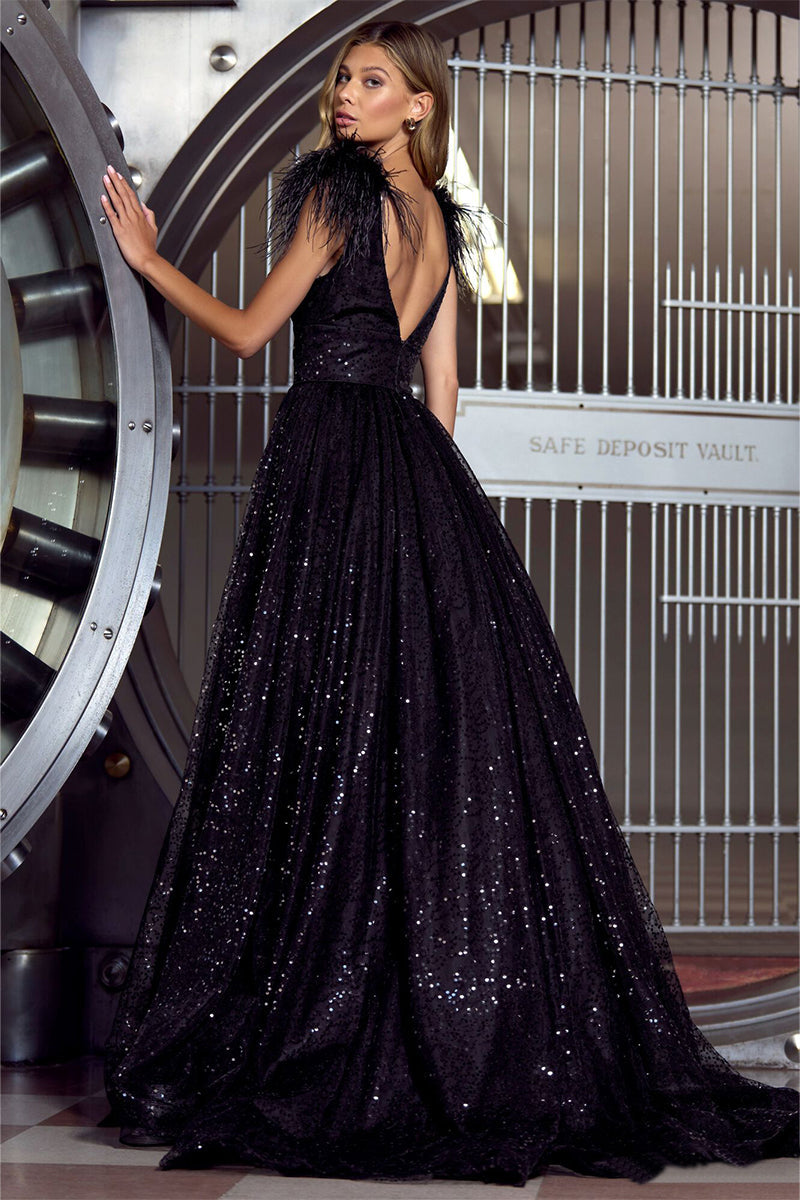 Astonishing Elegance Graceful Sequin Maxi Dress