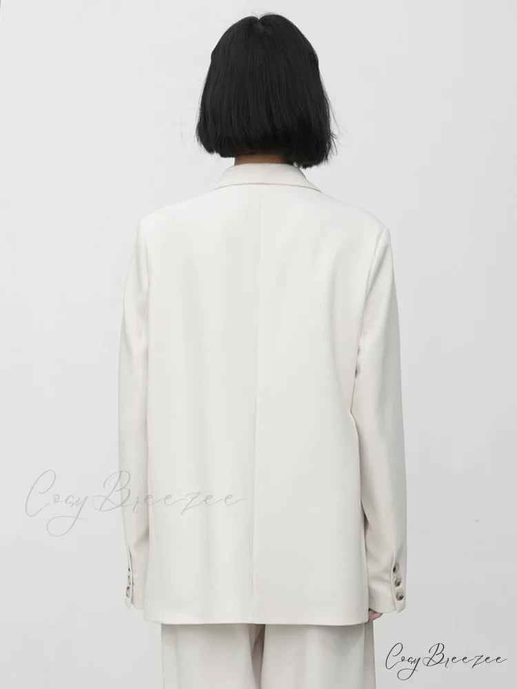 Asymmetric Buttoned Graceful Structured Blazer