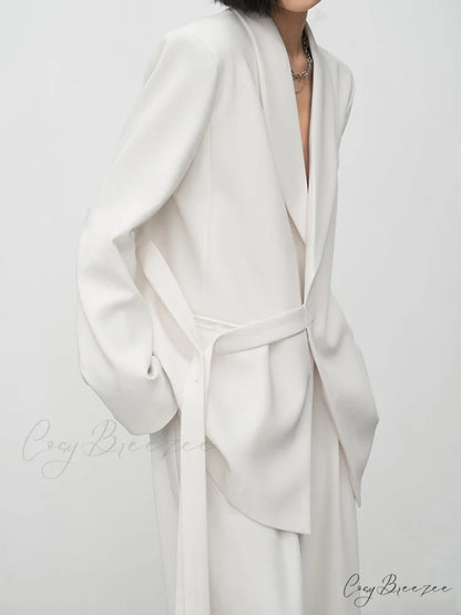Asymmetric Buttoned Graceful Structured Blazer