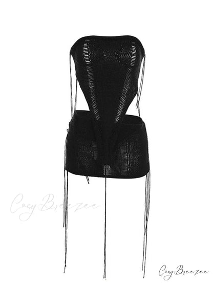 Asymmetric Buttoned Long Trendy Sleeve Crop Top