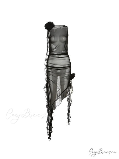 Asymmetric Distressed Knitted Trendy Two Piece Set