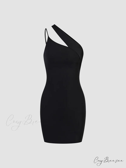 Asymmetric Halter Graceful Bodycon Short Dress