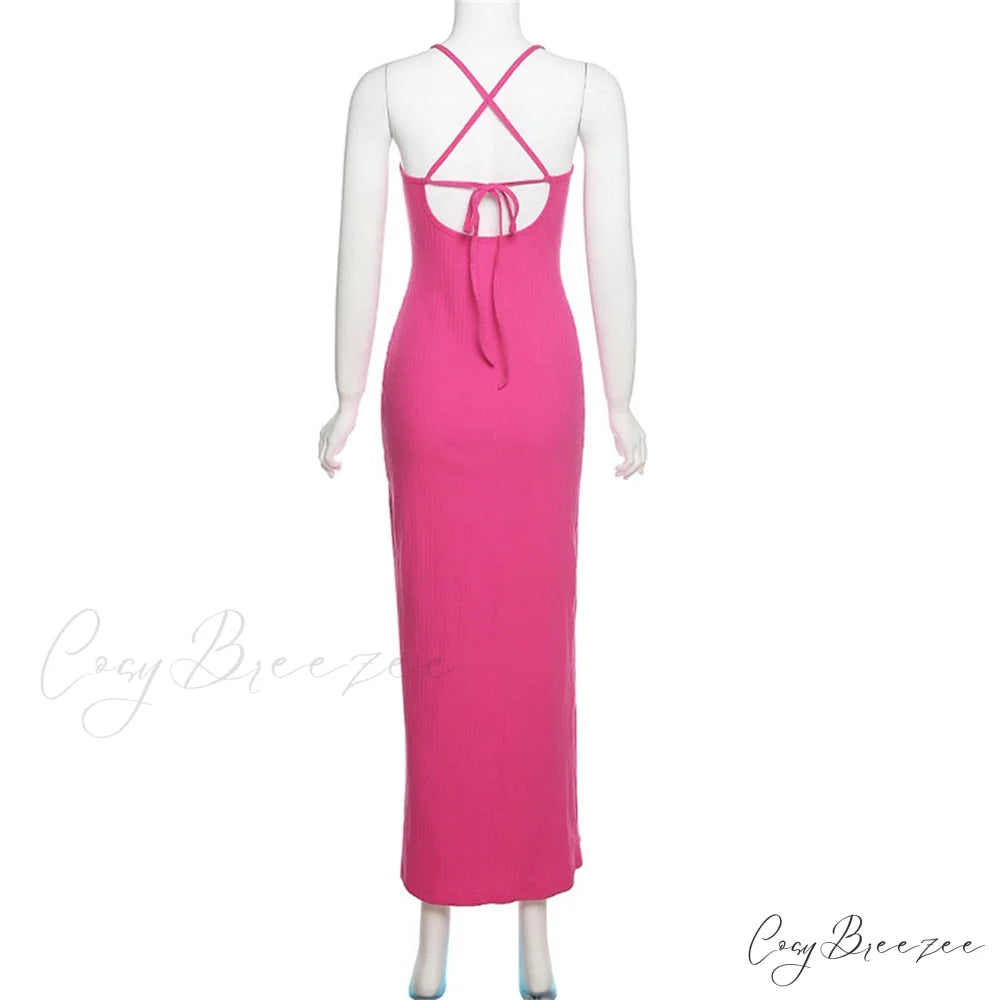 Asymmetric Tear Drop Charming Cut Detail Midi Dress