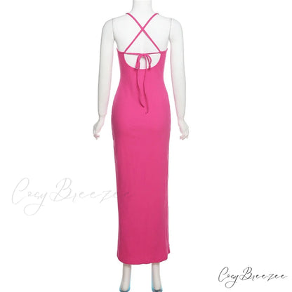 Asymmetric Tear Drop Charming Cut Detail Midi Dress