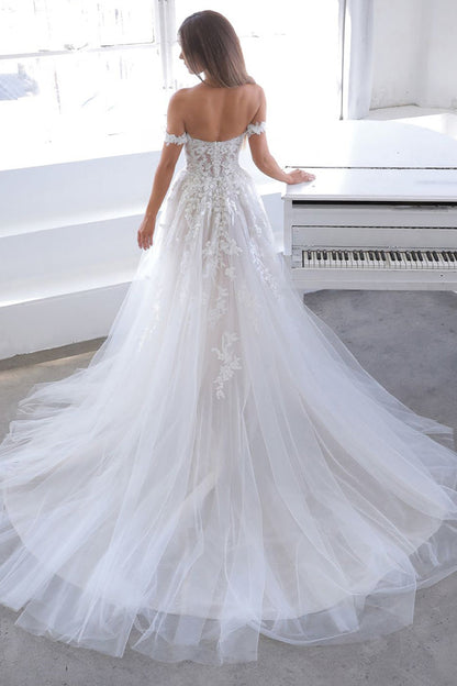 Athens Off-The-Shoulder Graceful A-line Wedding Dress