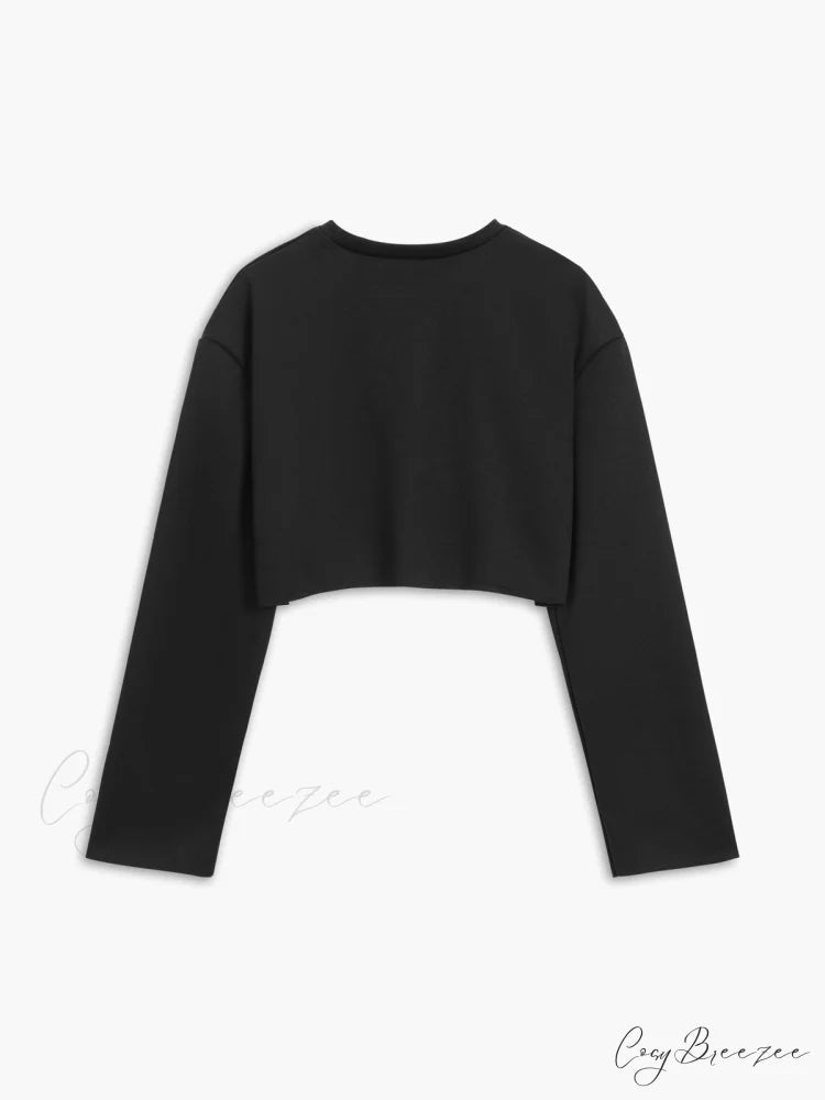 Athleisure Long Sleeve Trendy Three Piece Shorts Set