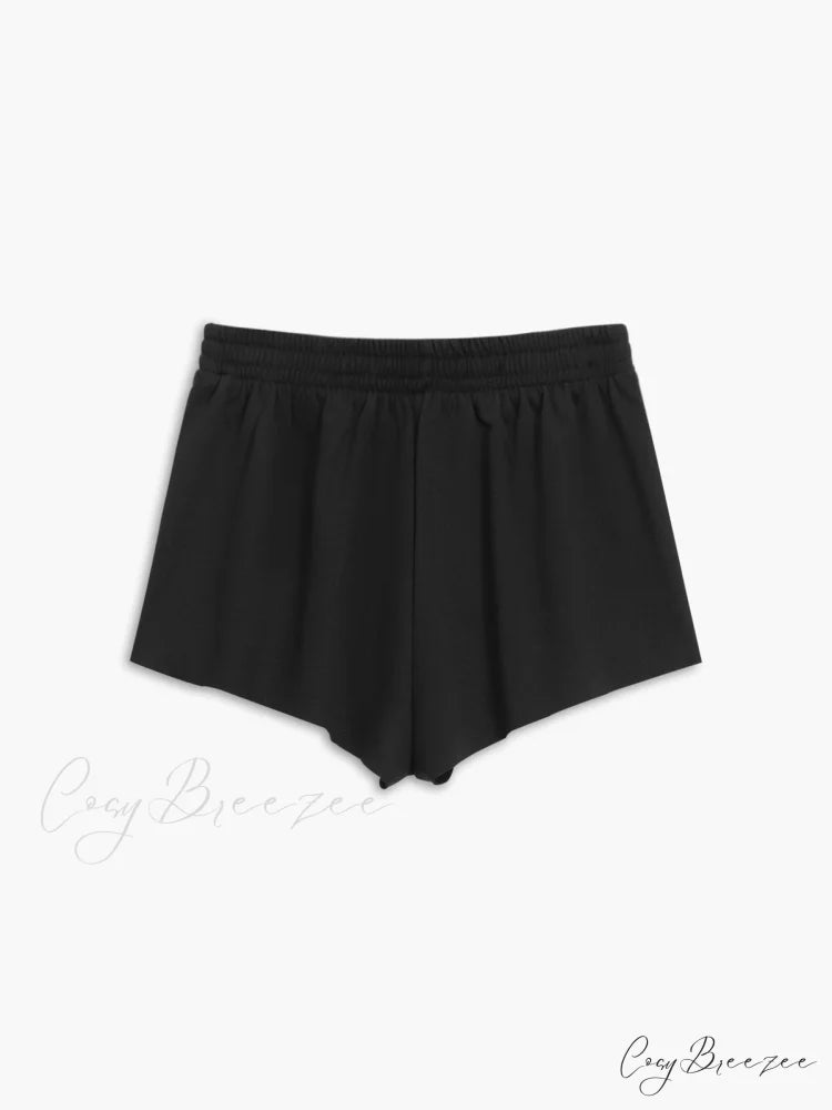 Athleisure Long Sleeve Trendy Three Piece Shorts Set