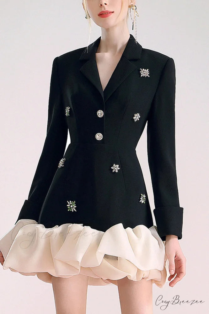 Aubrey Diamante Stylish Organza Blazers
