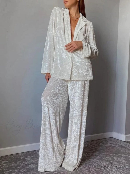 AUDREY TWO Stylish PIECE SET White / S