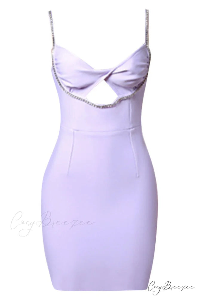 Aurelian Embellished Strap Charming Cut Out Dress