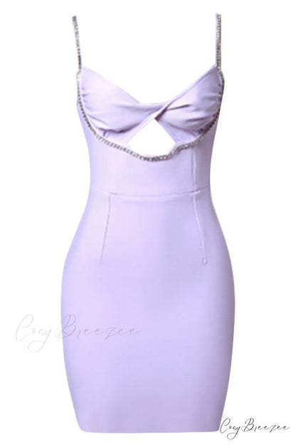 Aurelian Embellished Strap Charming Cut Out Dress