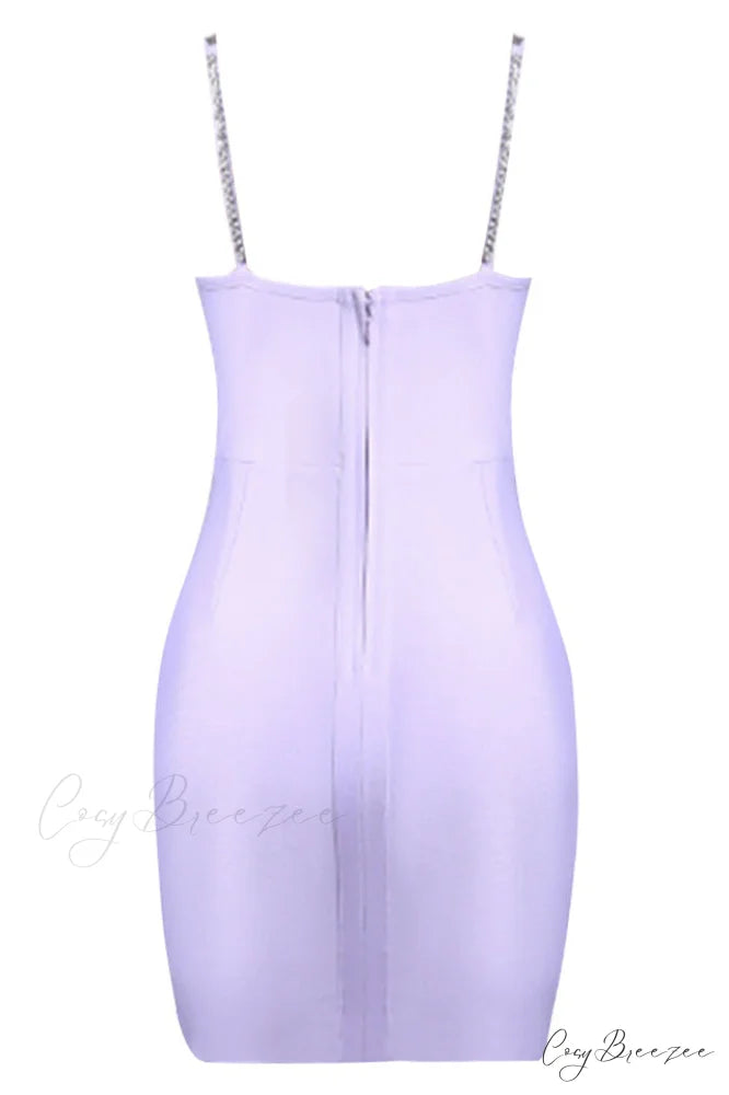 Aurelian Embellished Strap Charming Cut Out Dress