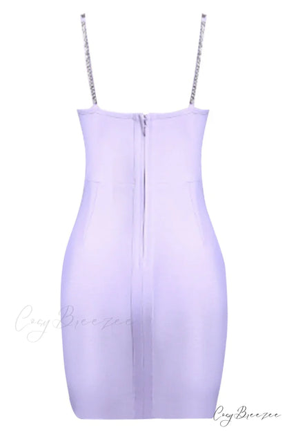 Aurelian Embellished Strap Charming Cut Out Dress