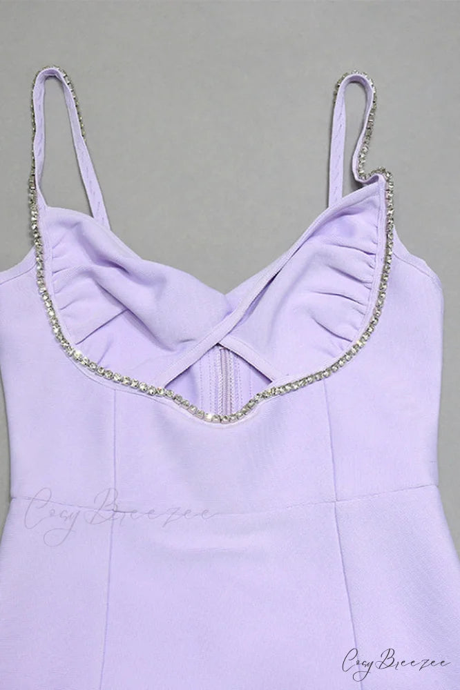 Aurelian Embellished Strap Charming Cut Out Dress