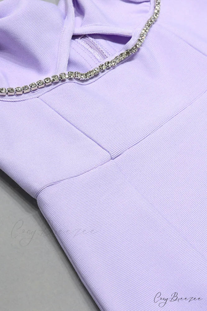 Aurelian Embellished Strap Charming Cut Out Dress