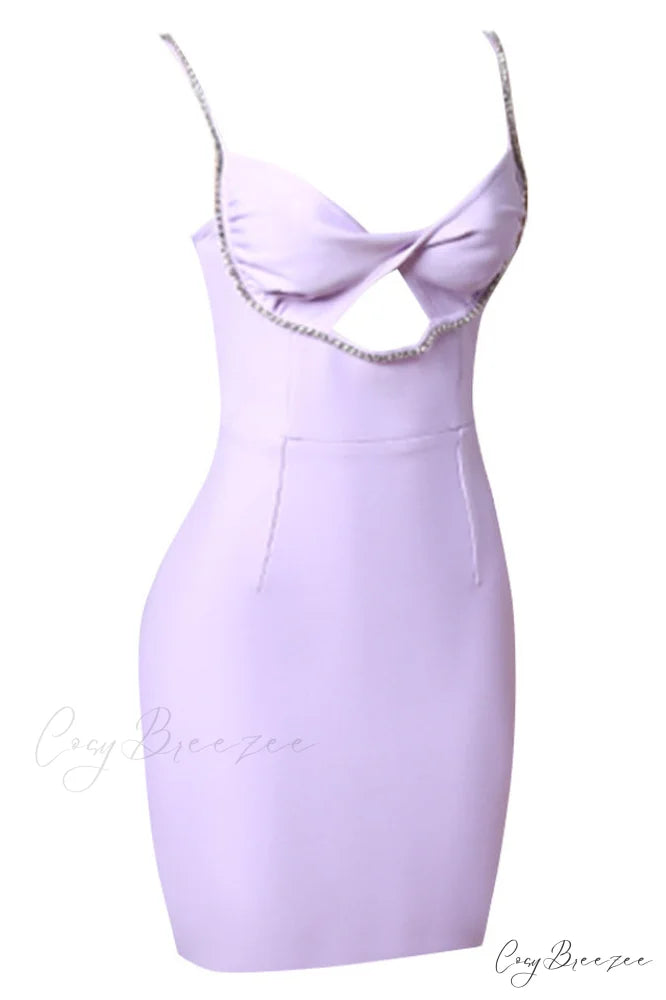 Aurelian Embellished Strap Charming Cut Out Dress