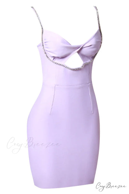 Aurelian Embellished Strap Charming Cut Out Dress