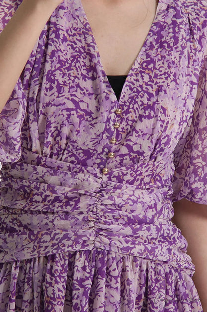 Aurier Printed Stylish Midi Dress