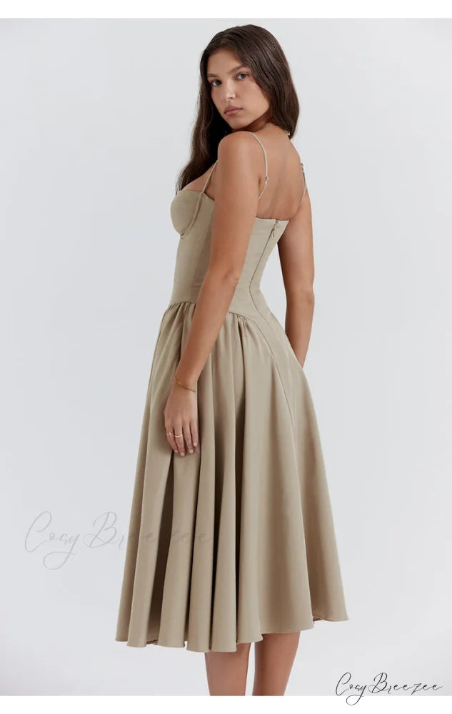 Aurora Midi/Maxi Stylish Bustier Corset Dress Midi / L