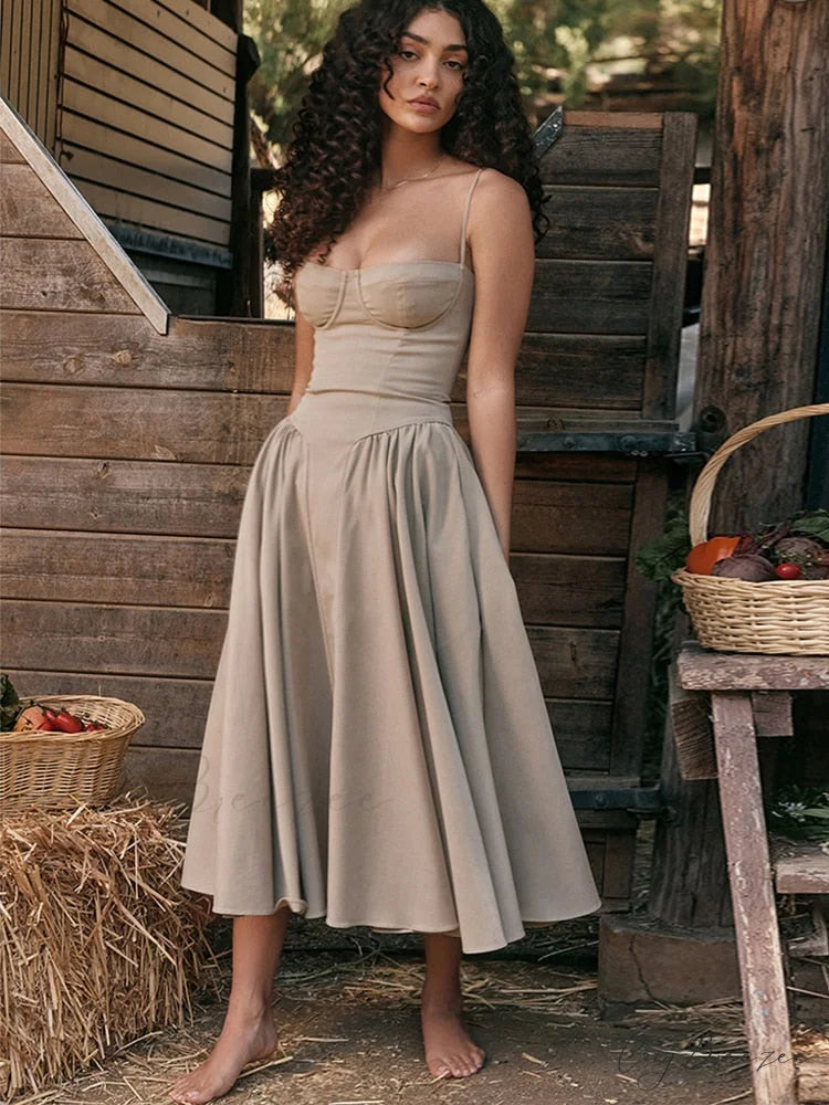 Aurora Midi/Maxi Stylish Bustier Corset Dress Maxi / S