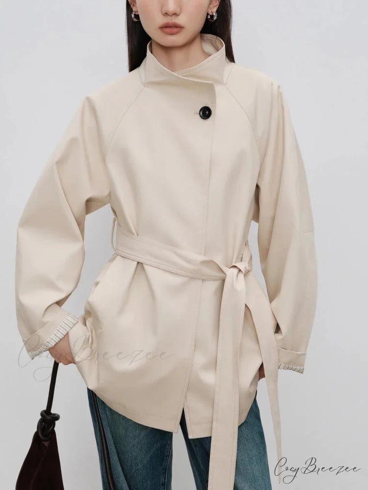 Autumn Extra Long Flowy Oversized Casual Belt Double Breasted Loose Korean Fashion 2024 Stylish Coat