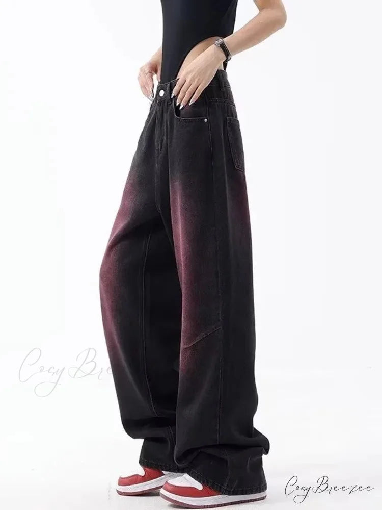 Autumn Fashion Literary Trend Loose Washed Youth High Street Harajuku Women’s Jean