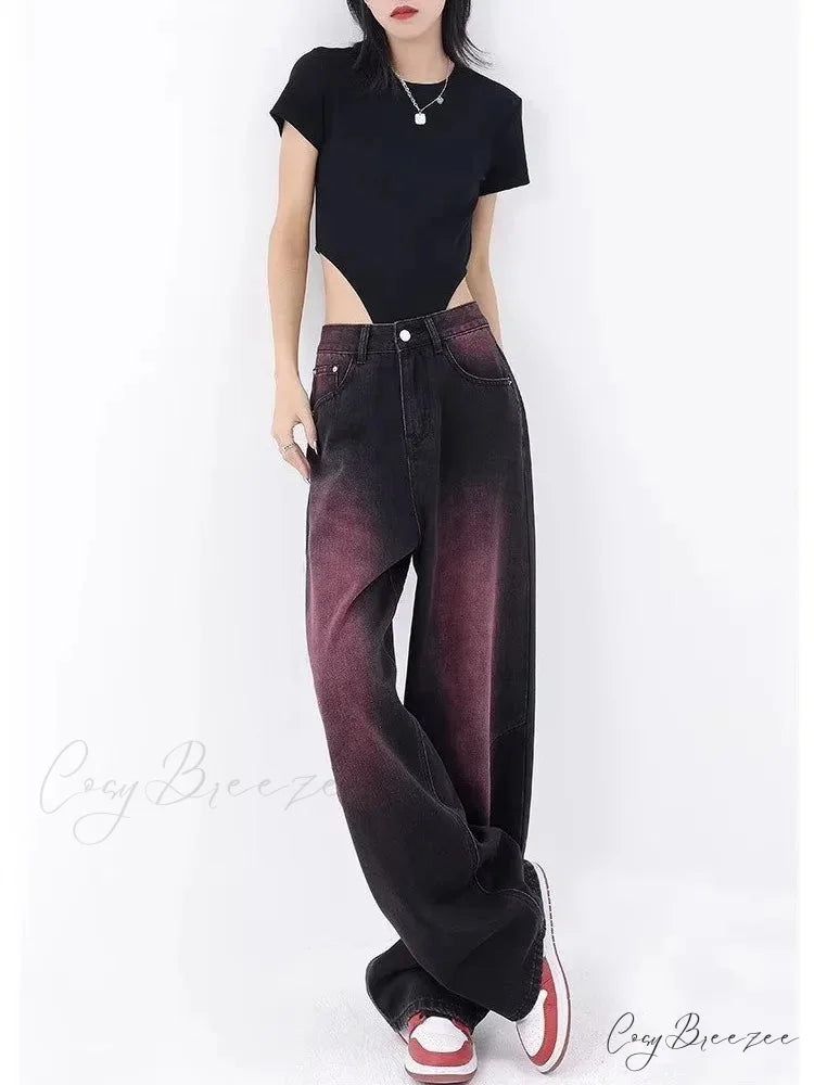 Autumn Fashion Literary Trend Loose Washed Youth High Street Harajuku Women’s Jean