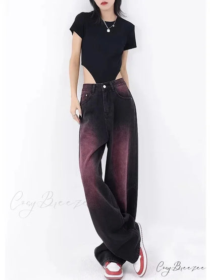 Autumn Fashion Literary Trend Loose Washed Youth High Street Harajuku Women’s Jean