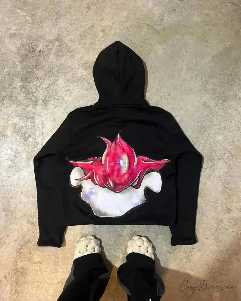 Autumn Fun Pattern Printed Hoodie hoodies-241228