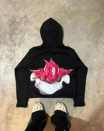 Autumn Fun Pattern Printed Hoodie hoodies-241228