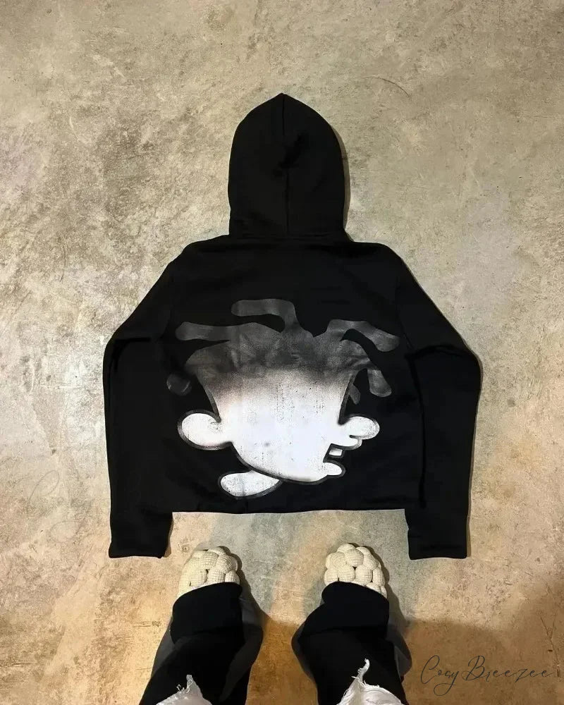 Autumn Fun Pattern Printed Hoodie hoodies-241228
