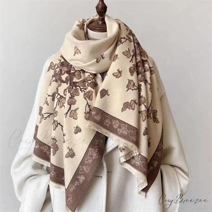 Autumn Pashmina Cashmere Scarf white 2 scarf-241228