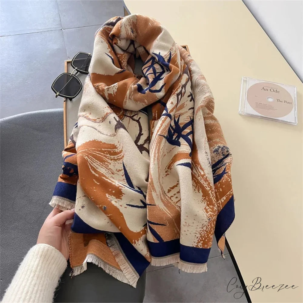 Autumn Winter Cashmere Blanket Scarf scarf-241228