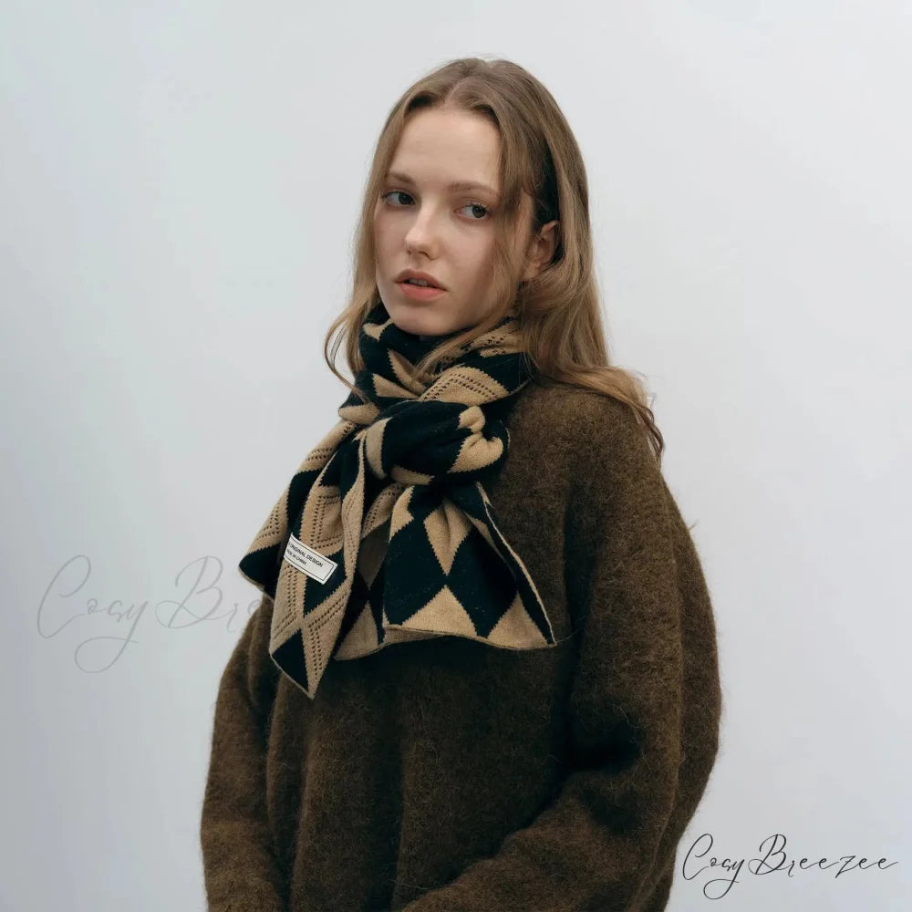 Autumn Winter Cashmere Two Color Shawl Scarf for Women