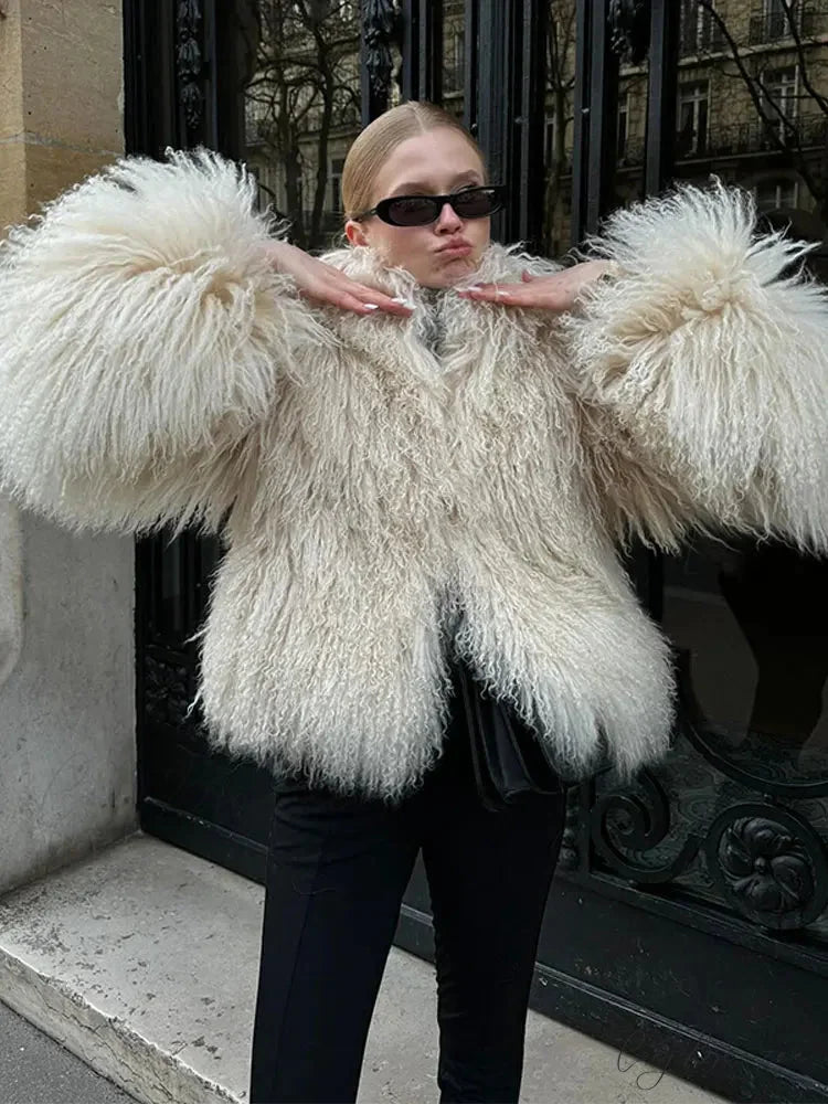 Autumn Winter Fluffy Full Sleeve Coat coats-241228