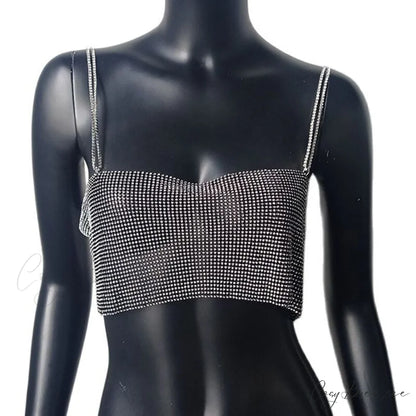 AVA Elegant RHINESTONE TOP Black / S